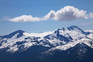 Images Dated 4th August 2011: Snow covered mountains from the top of Whistler Mountain, Whistler, British Columbia