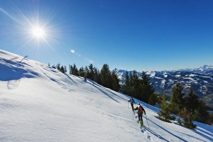 Snow shoeing at Les Houches, Chamonix Valley, Rhone Alps, Haute Savoie, France, Europe Snow shoeing at Les Houches, Chamonix Valley, Rhone Alps, Haute Savoie, France, Europe