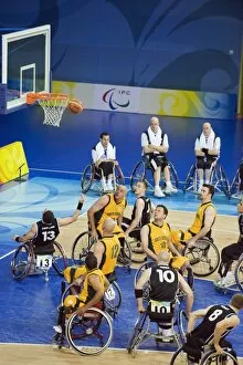 Images Dated 9th September 2008: South Africa versus Germany wheelchair basketball match during the 2008 Paralympic Games