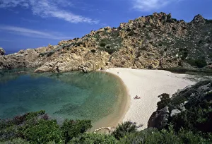 Spiaggia di Cala li Cossi beach on island's north coast, Costa Paradiso Spiaggia di Cala li Cossi beach on island's north coast, Costa Paradiso