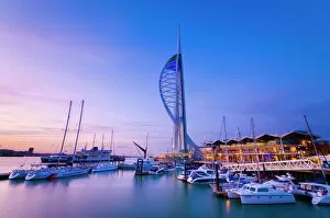 D Usk Collection: Spinnaker Tower, Gunwharf Marina, Portsmouth, Hampshire, England, United Kingdom, Europe