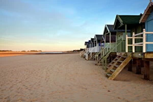 Wooden Collection: A spring evening at Wells next the Sea, Norfolk, England, United Kingdom, Europe