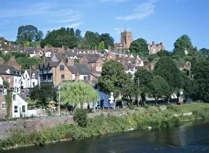 Rivers Gallery: St. Leonards church and town from the River Severn, Bridgnorth, Shropshire