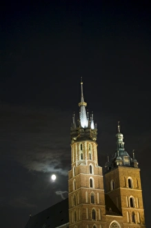 St. Marys church or basilica at night St. Marys church or basilica at night