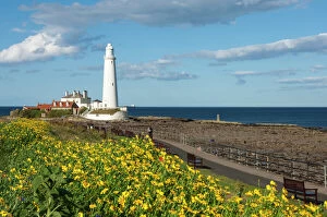 Lighthouses Collection: St. Marys Lighthouse, Whitley Bay, Northumbria, England, United Kingdom, Europe