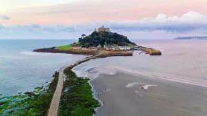 St Michaels Mount Print, Marazion Cornwall England UK