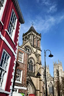 Images Dated 6th March 2012: St Wilfrids Catholic Church and York Minster, York, Yorkshire, England