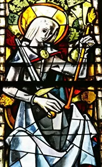 Images Dated 23rd April 2000: Stained glass in Amboise Castle Chapel, Amboise, Indre-et-Loire, France, Europe