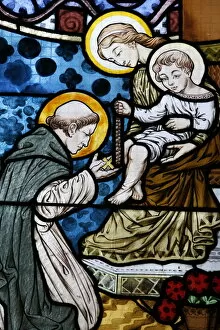 Images Dated 26th November 2007: Stained glass depicting St. Dominic at Saint-Honore d Eylau church, Paris