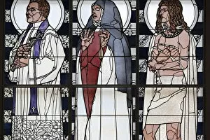 Images Dated 15th September 2013: Stained glass by Koloman Moser, Am Steinhof church (Church Leopold), Vienna, Austria