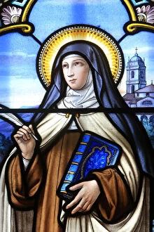 Details Gallery: Stained glass window of St. Therese of Lisieux, Shrine of Our Lady of La Salette