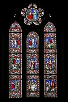 Images Dated 26th February 2000: Stained glass windows, Saint-Samson cathedral, Dol-de-Bretagne, Ille-et-Vilaine