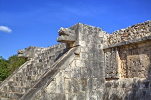 Stairway with serpent heads, Platform of Venus, Chichen Itza, UNESCO World Heritage Site Stairway with serpent heads, Platform of Venus, Chichen Itza, UNESCO World Heritage Site