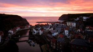 Staithes sunrise, Yorkshire, England, United Kingdom, Europe Staithes sunrise, Yorkshire, England, United Kingdom, Europe