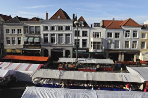 Grote Markt Gallery: Stalls set for market day at the Grote Markt (Big Market), central square in Breda