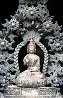 Golden Temple Prints: Golden Temple Buddha Print, Patan, Nepal
