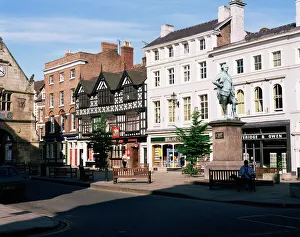 Prints of Statue of Clive of India in the Square, Shrewsbury, Shropshire, England, United Kingdom, Europe Shropshire Prints: Statue of Clive of India Print