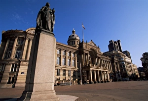 Prints of Statue of Queen Victoria and Council House, Victoria Square, city centre, Birmingham, England, United Kingdom, Europe Birmingham Prints: Statue of Queen Victoria Print, Birmingham City Centre