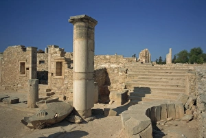 Stone pithos in the Palaestra in the ruins of Kurion (Curium) (Kourion) Stone pithos in the Palaestra in the ruins of Kurion (Curium) (Kourion)