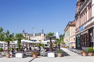 Street cafes and Schloss Schwetzingen Palace, Schwetzingen, Rhein-Neckar-Kreis Street cafes and Schloss Schwetzingen Palace, Schwetzingen, Rhein-Neckar-Kreis
