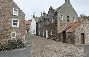 Crail Gallery: A street in Crail with lobster pots, Fife Coast, Scotland, United Kingdom, Europe