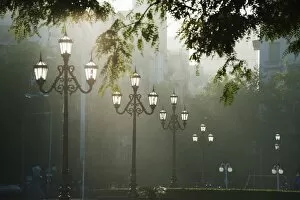 Sun Lit Gallery: Street lamps, Buenos Aires, Argentina, South America