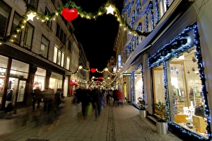 Stroget Ostergade shopping area at Christmas, Copenhagen, Denmark, Scandinavia, Europe Stroget Ostergade shopping area at Christmas, Copenhagen, Denmark, Scandinavia, Europe
