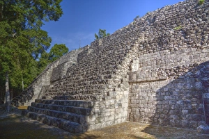 Structure I, Balamku, Mayan archaeological site, Peten Basin, Campeche, Mexico, North Structure I, Balamku, Mayan archaeological site, Peten Basin, Campeche, Mexico, North