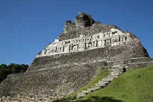 Mayan Gallery: Stucco Frieze, Castillo, Xunantunich Mayan Ruins, outside San Ignacio, Belize, Central