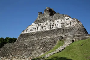 Stucco Frieze, Castillo, Xunantunich Mayan Ruins, outside San Ignacio, Belize, Central Stucco Frieze, Castillo, Xunantunich Mayan Ruins, outside San Ignacio, Belize, Central