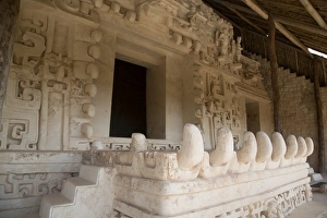 Stucco sculpture, Monster Mouth, The Tomb of Ukit Kan Lek Tok (Mayan Ruler), The Acropolis Stucco sculpture, Monster Mouth, The Tomb of Ukit Kan Lek Tok (Mayan Ruler), The Acropolis