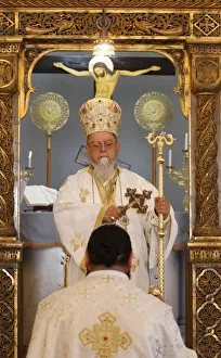 Sunday Mass celebrated by Bishop Elias Chacour, Haifa Melkite Cathedral, Haifa, Israel Sunday Mass celebrated by Bishop Elias Chacour, Haifa Melkite Cathedral, Haifa, Israel