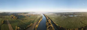 Sunrise over Adour River, Les Landes, Nouvelle-Aquitaine, France, Europe Sunrise over Adour River, Les Landes, Nouvelle-Aquitaine, France, Europe