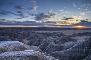 Sunrise over the Badlands, Badlands National Park, South Dakota, United States of America Sunrise over the Badlands, Badlands National Park, South Dakota, United States of America