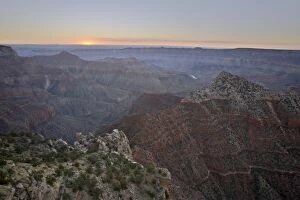Sunrise at Cape Royal, North Rim, Grand Canyon National Park, UNESCO World Heritage Site