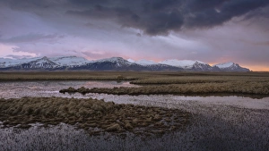 Related Images Gallery: Sunrise over snow-covered mountains and lakes in east Iceland, Polar Regions