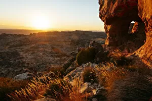 Cederberg Mountains Gallery: Sunrise at Wolfberg Arch, Cederberg Mountains, Western Cape, South Africa, Africa