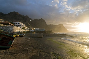 Ponta do Sol Gallery: Sunset at coast of San Antao, Ponta do Sol, Cape Verde Islands, Atlantic, Africa