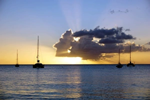 Sunset, St. Kitts and Nevis, Leeward Islands, West Indies, Caribbean, Central America Sunset, St. Kitts and Nevis, Leeward Islands, West Indies, Caribbean, Central America