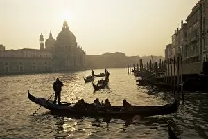 Grand Canal Gallery: Sunset view along the Grand Canal to Santa Maria Della