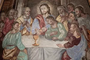 Cordon Gallery: Last Supper, Our Lady of Assumption church, Cordon, Haute-Savoie, France, Europe