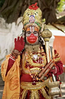 Kathmandu Gallery: A supposed Holy man dressed as Hanuman
