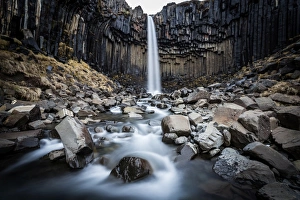 Svartifoss (Black Falls) near Skaftafell glacier, Iceland, Polar Regions Svartifoss (Black Falls) near Skaftafell glacier, Iceland, Polar Regions