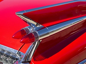 Images Dated 6th March 2011: Tail fin and rear lights of 1959 Cadillac Eldorado, Melbourne, Victoria, Australia, Pacific