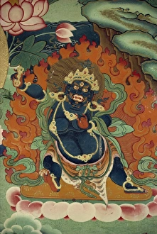 Tibetan Art Prints: Tantric mural print from Ganden, Tibet