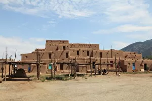 Images Dated 6th July 2013: Taos Pueblo, UNESCO World Heritage Site, Taos, New Mexico, United States of America, North America
