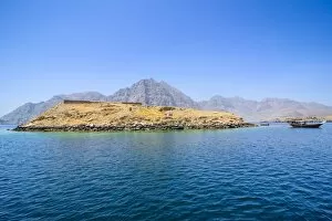 Images Dated 25th April 2014: Telegraph Island in the Khor ash-sham fjord, Musandam, Oman, Middle East