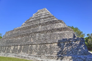 Temple I, Chaccoben, Mayan archaeological site, 110 miles south of Tulum, Classic Period Temple I, Chaccoben, Mayan archaeological site, 110 miles south of Tulum, Classic Period