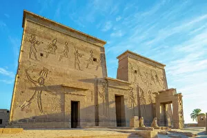 Aswan Collection: The Temple of Isis at the Philae Temple Complex, UNESCO World Heritage Site, Agilkia Island
