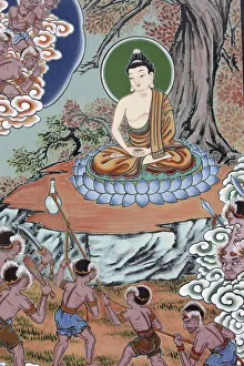 Temptation and Enlightenment depicted in the Life of Buddha, Seoul, South Korea, Asia Temptation and Enlightenment depicted in the Life of Buddha, Seoul, South Korea, Asia